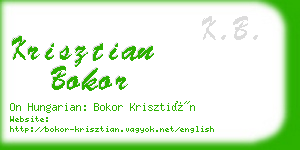 krisztian bokor business card